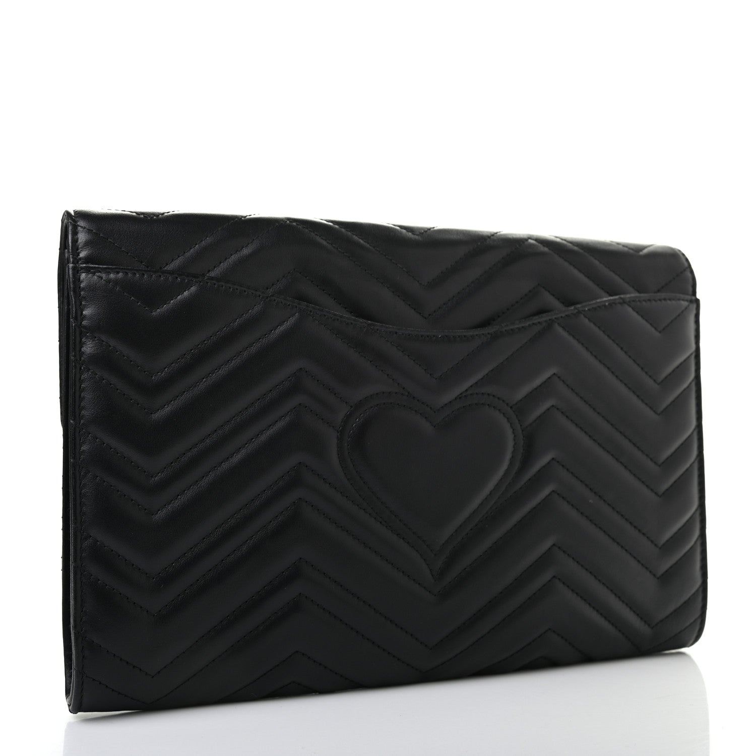 Gucci Calfskin Matelasse GG Marmont Clutch Black 5 of 21