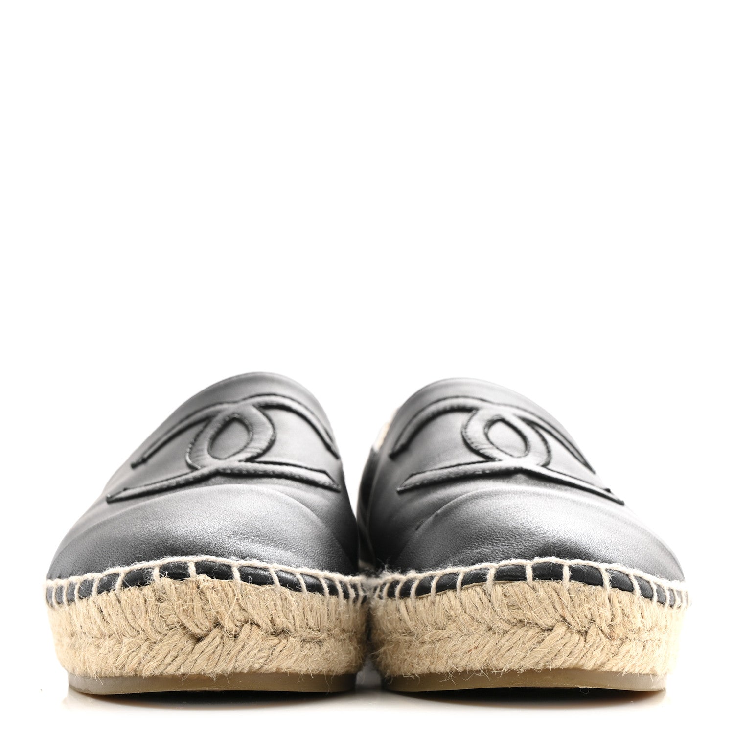 Chanel Lambskin CC Espadrilles 36 Black 3 of 10