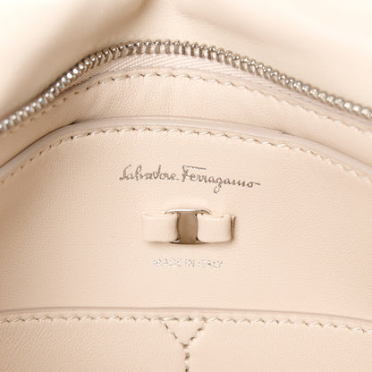 Salvatore Ferragamo Calfskin Small Viva Bow Shoulder Bag Bone 8 of 12