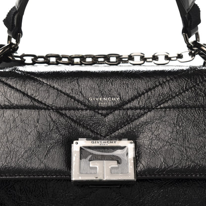 Givenchy Creased Patent Calfskin Medium ID Flap Black 9 of 9