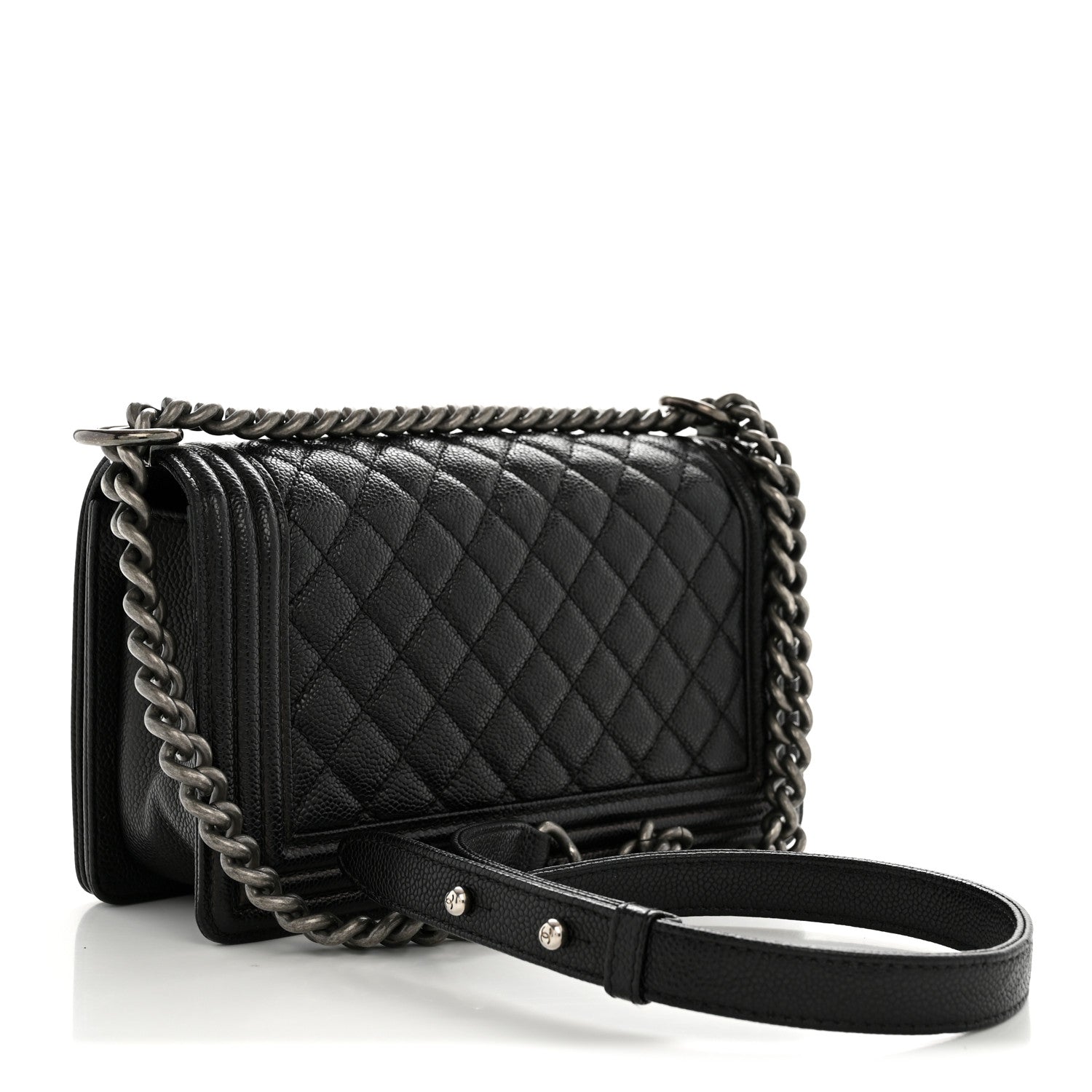 Chanel Caviar Quilted Medium Boy Flap Black 3 of 14