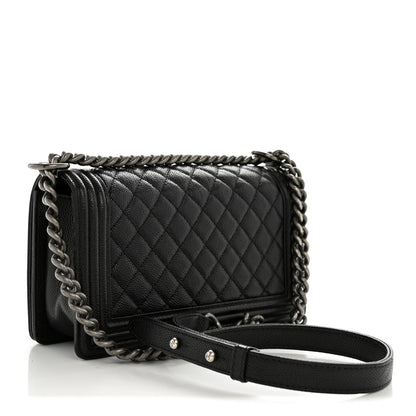 Chanel Caviar Quilted Medium Boy Flap Black 3 of 14