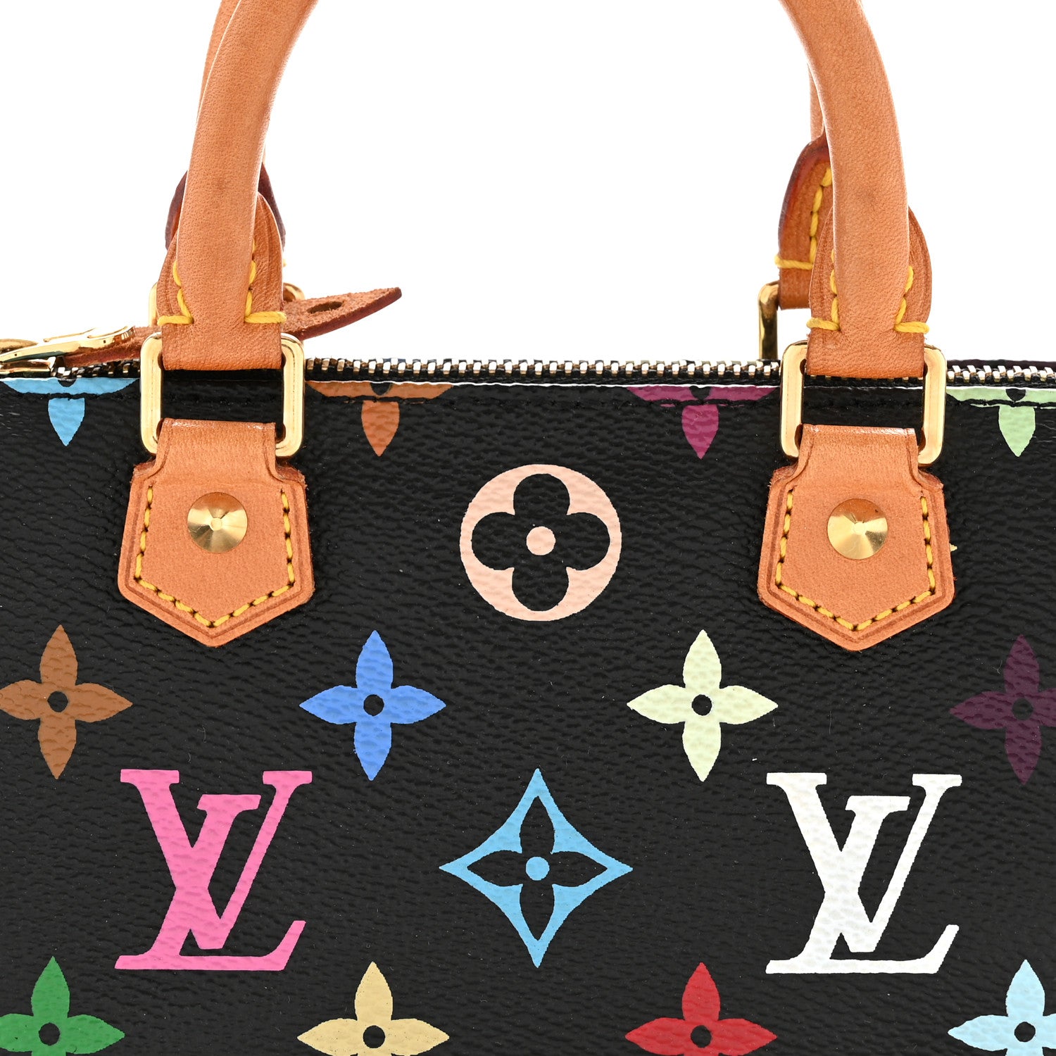 Louis Vuitton Monogram Multicolor Mini Sac HL Speedy Black 8 of 13
