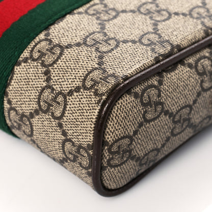 Gucci GG Supreme Monogram Web Mini Ophidia Messenger Brown 10 of 11