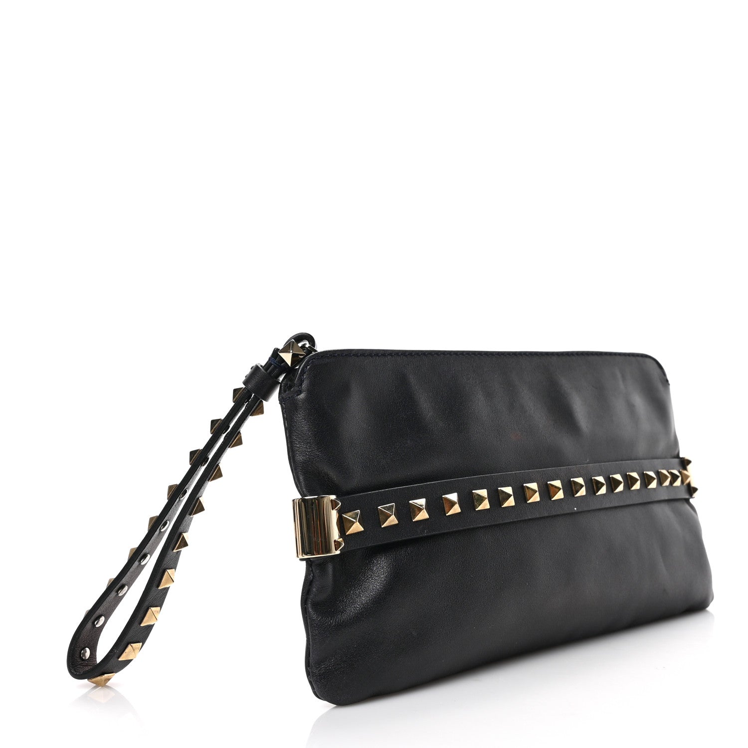 Valentino Garavani Nappa Rockstud Wristlet Clutch Black 3 of 6