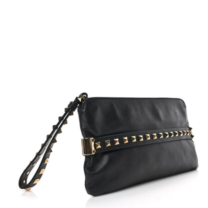 Valentino Garavani Nappa Rockstud Wristlet Clutch Black 3 of 6