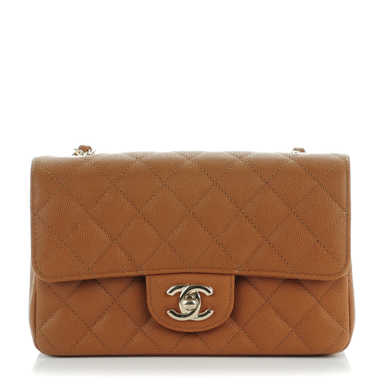 Chanel Caviar Quilted Mini Rectangular Flap Brown 1 of 7