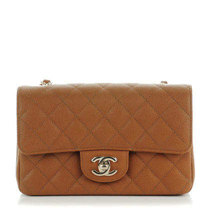 Chanel Caviar Quilted Mini Rectangular Flap Brown 1 of 7