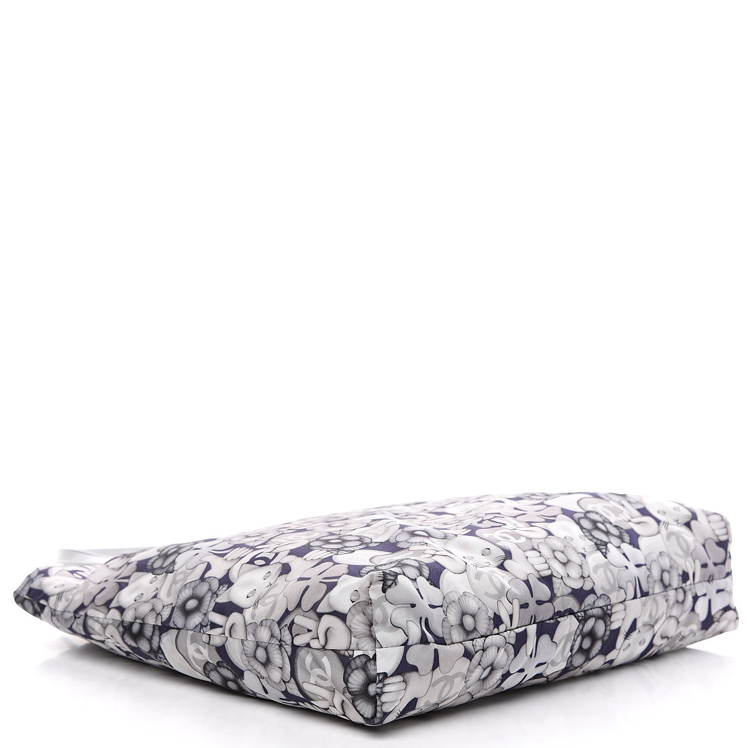 Chanel Nylon Cat Emoticon Tote Navy Silver 3 of 9