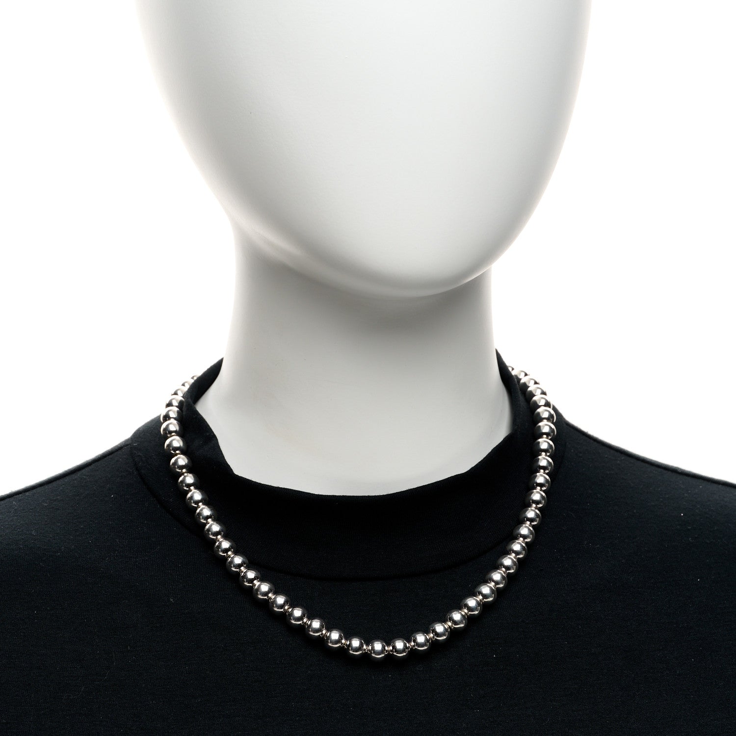 Tiffany Sterling Silver 8mm Hardwear Ball Necklace 2 of 4