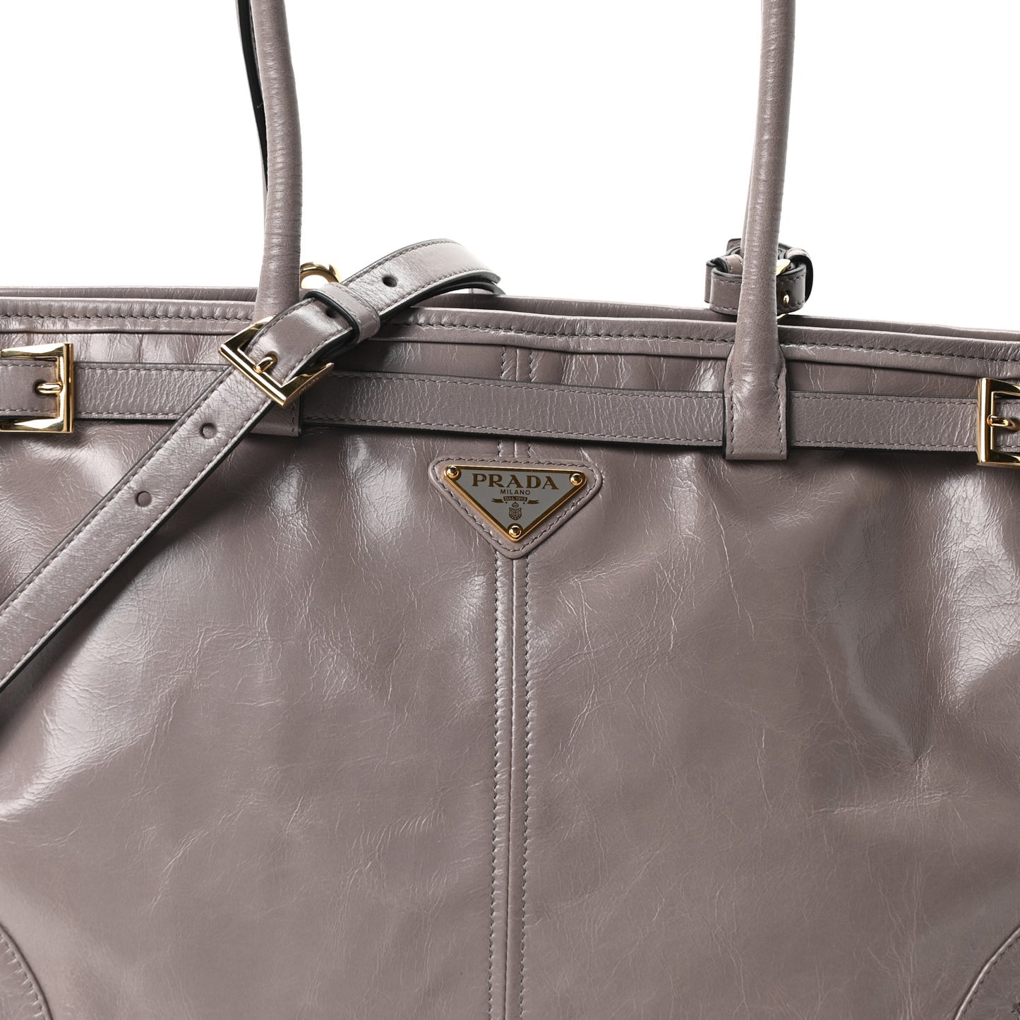 Glossy Calfskin Triangle Large Bonnie Shoulder Bag Peltro