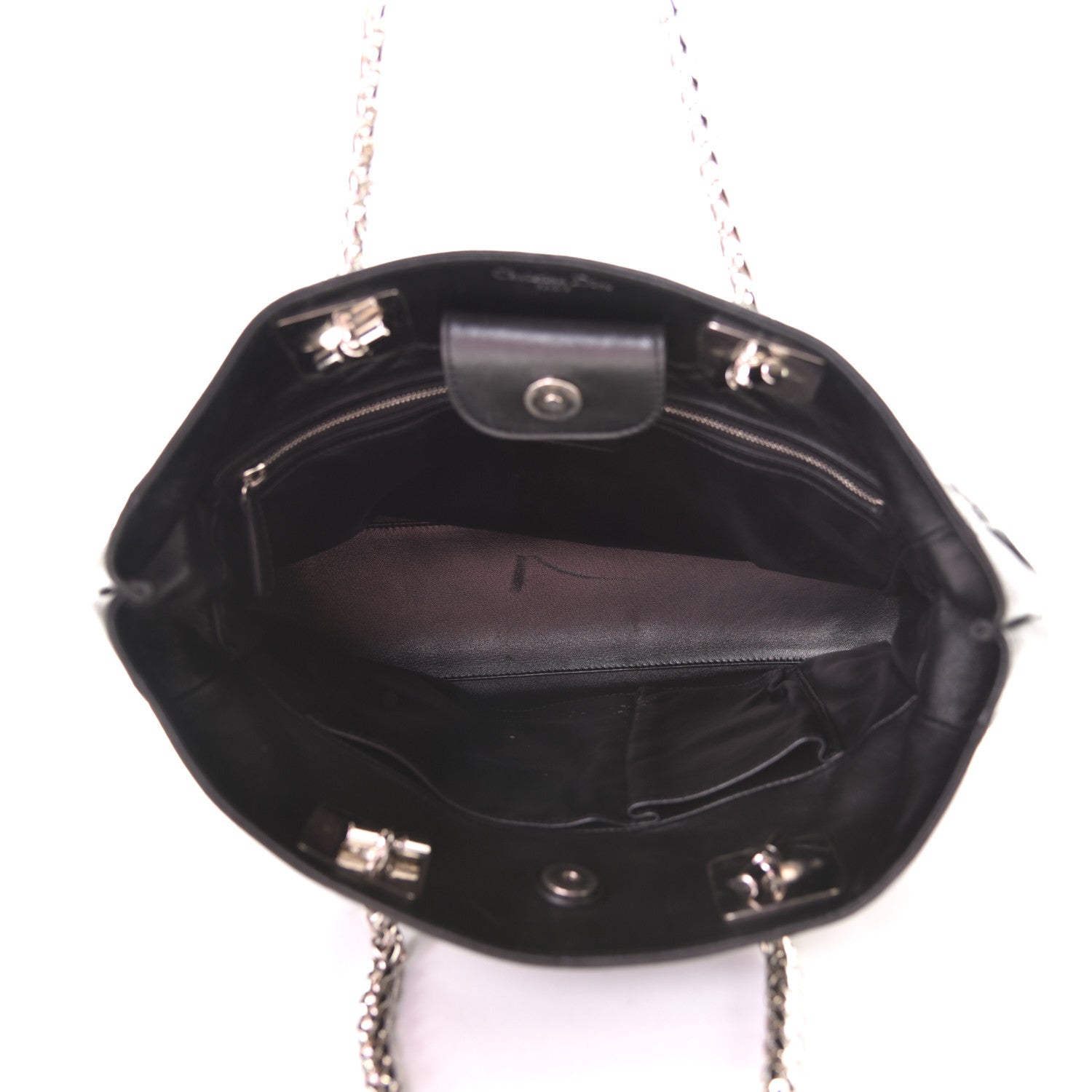Christian Dior Lambskin Cannage Dior So Dior Tote Black 4 of 5