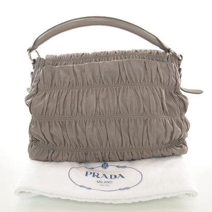 Prada Nappa Gaufre Flap Bag Bambu 3 of 7