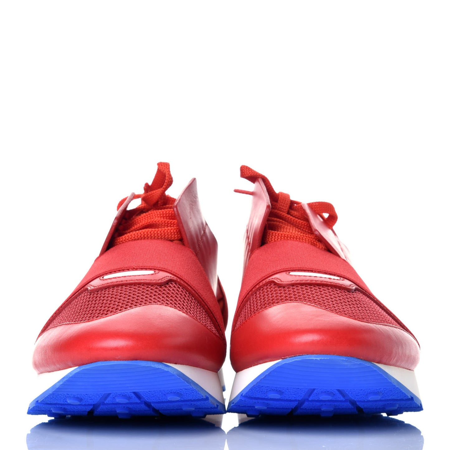 Mesh Calfskin Neoprene Suede Mens Race Runner Sneakers 44 Rouge