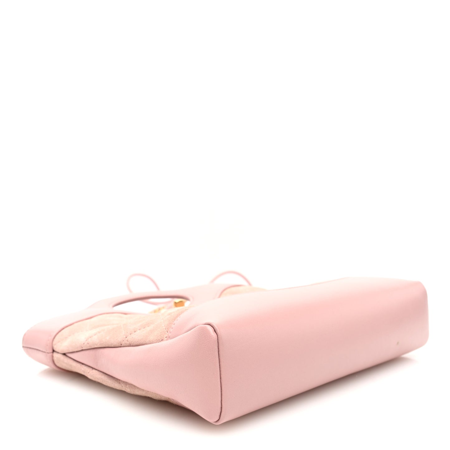 Calfskin Suede Quilted Mini 31 Shopping Bag Light Pink