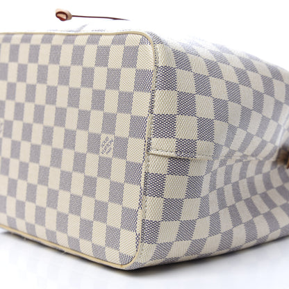 Louis Vuitton Damier Azur Braided Neonoe MM Peach Cream 7 of 8