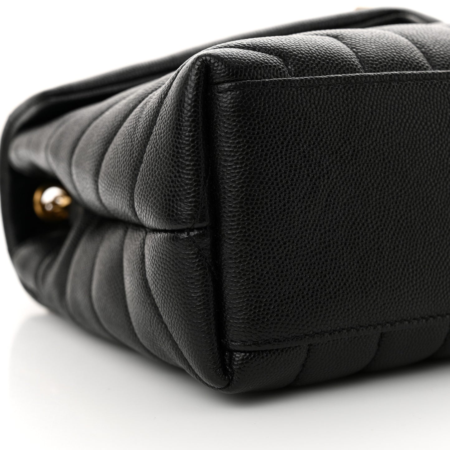 Grain de Poudre Calfskin Y Quilted Monogram Small Loulou Chain Satchel Black