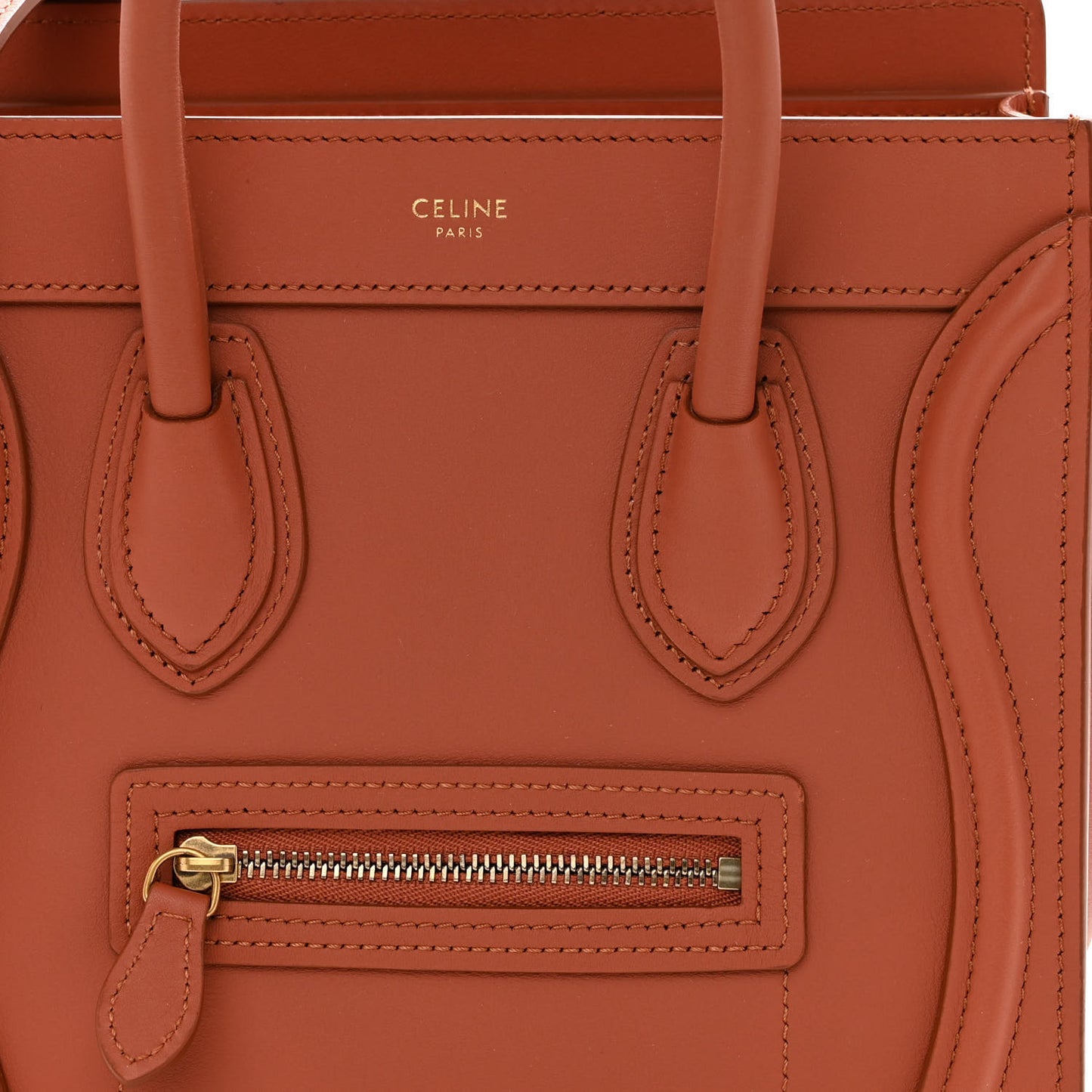 Smooth Calfskin Nano Luggage Terracotta