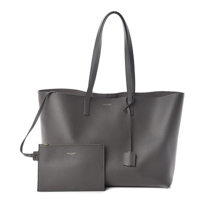 Saint Laurent Calfskin Large Shopping Tote Dark Grey 1 of 9