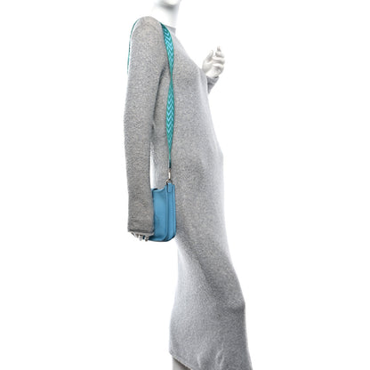 Hermes Taurillon Clemence Amazone Evelyne TPM Bleu du Nord Vert Verone 2 of 11