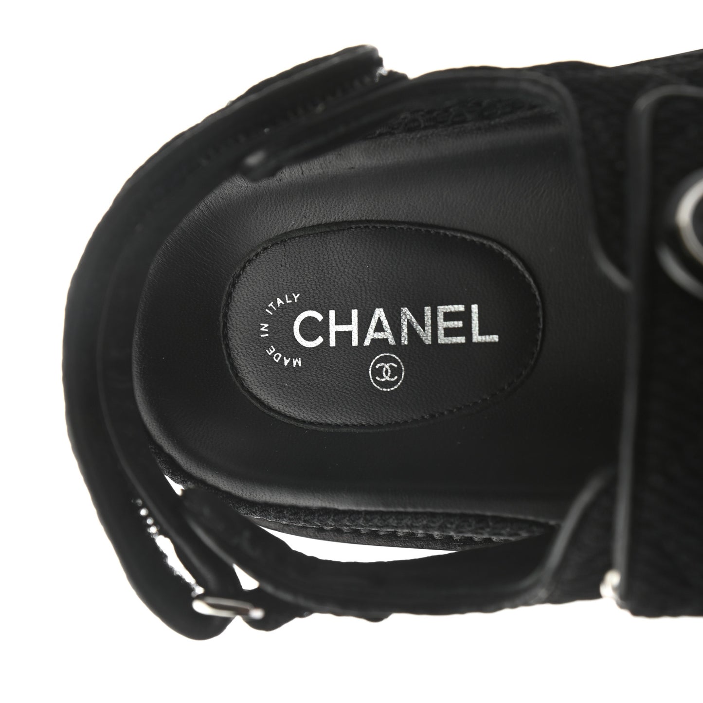 Fabric Velcro Dad Sandals 39.5 Black