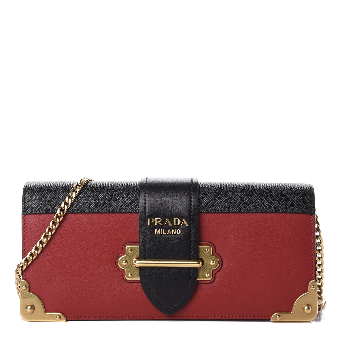 City Calf Saffiano Cahier Pochette Fuoco Black