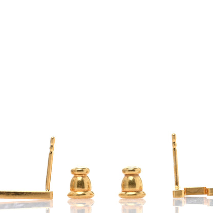 Fendi Metal Signature Earrings Gold 3 of 6