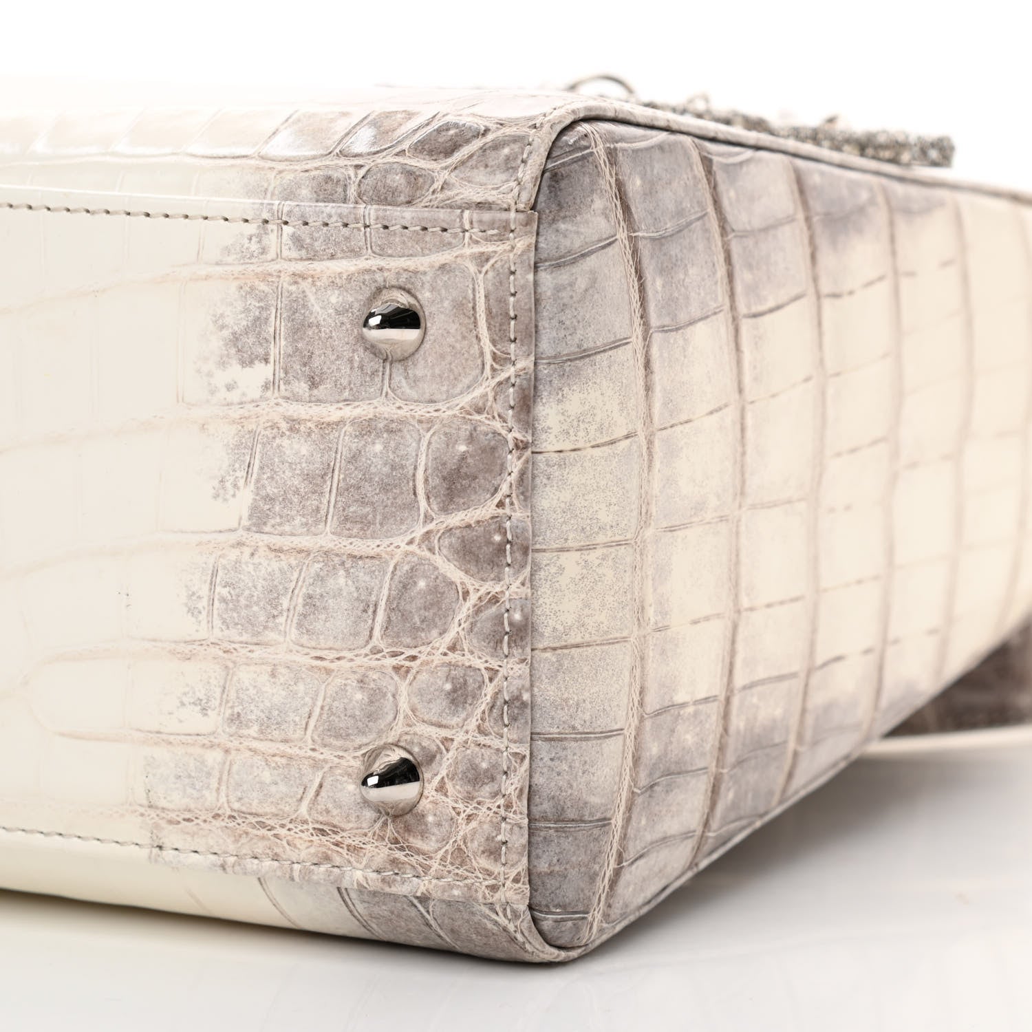 Christian Dior Niloticus Crocodile Himalaya Crystal Medium Lady Dior White 10 of 11