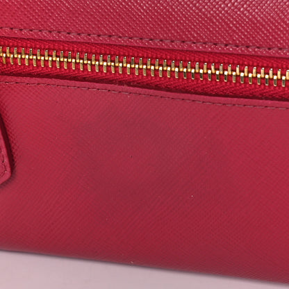 Prada Saffiano Fiocco Bow Continental Wallet Peonia 14 of 15