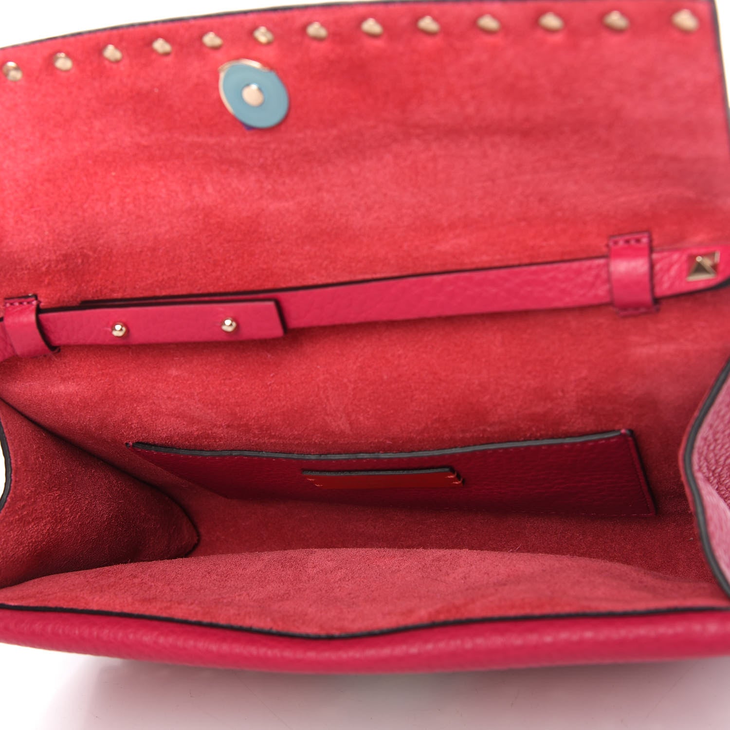 Valentino Garavani Pebbled Calfskin Rockstud Double Flap Crossbody Bag Blossom 5 of 11