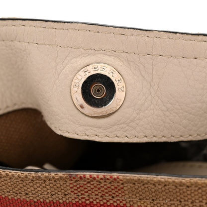 Burberry Canvas Mega Check Mini Ashby Tassel Crossbody  White 13 of 17