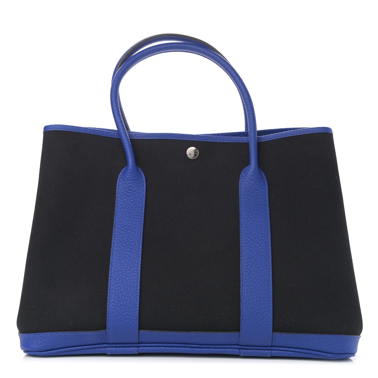 Hermes Toile Negonda Garden Party Tote 36 MM Black Bleu Electrique 1 of 10