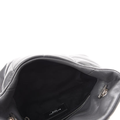 Saint Laurent Lambskin Quilted Toy Loulou Puffer Monogram Chain Satchel Storm 5 of 12
