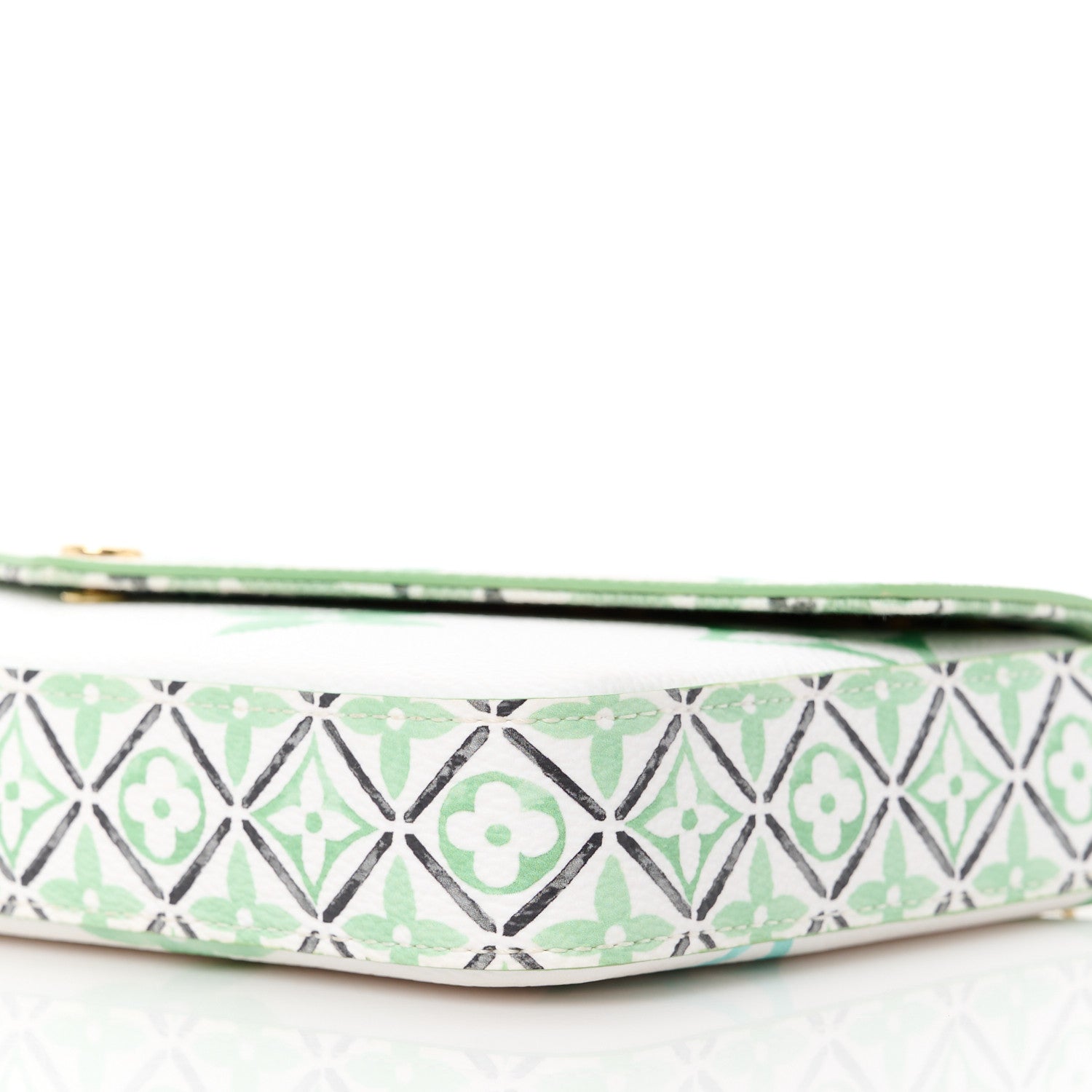 Louis Vuitton Monogram Giant By The Pool 2.0 Felicie Pochette Chain Wallet Jade Green 14 of 15