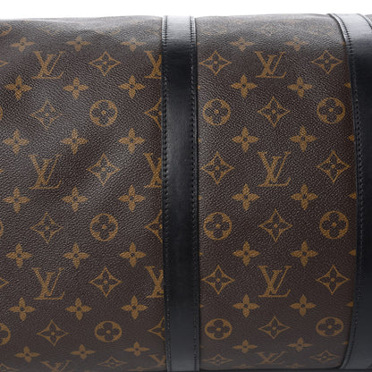 Louis Vuitton Monogram Macassar Keepall Bandouliere 55 10 of 22