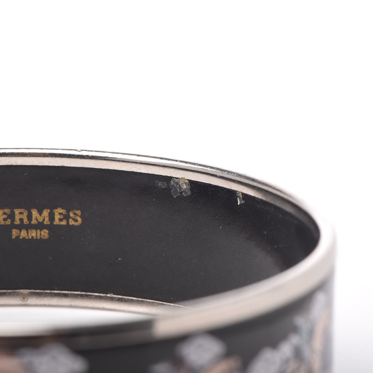 Hermes Enamel Printed Wide Galop Volant Bracelet 70 6 of 7