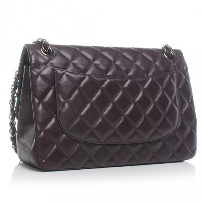Chanel Lambskin Jumbo Double Flap Plum 3 of 9