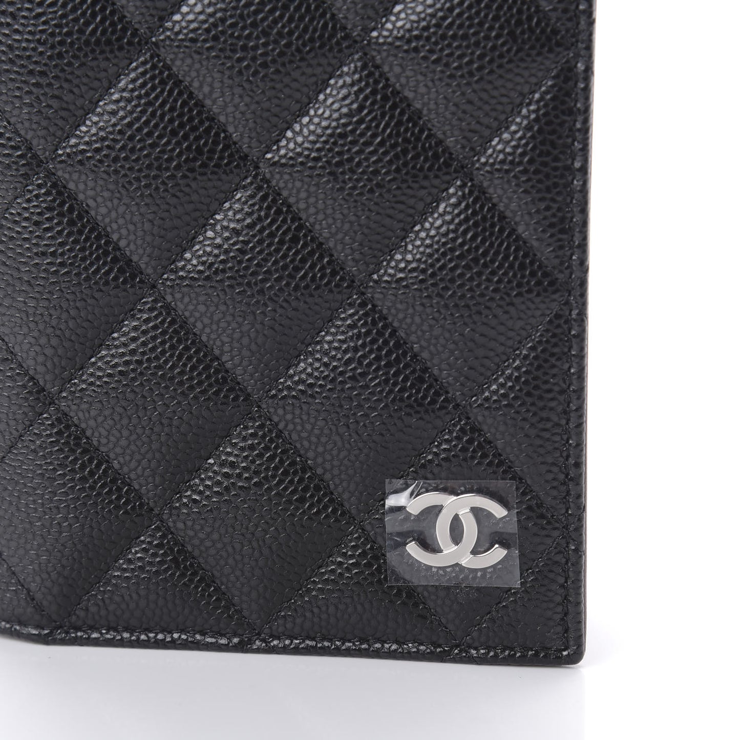 Caviar Quilted Passport Holder Black