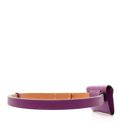 Hermes Epsom Kelly Pocket 18 Belt Anemone 2 of 7