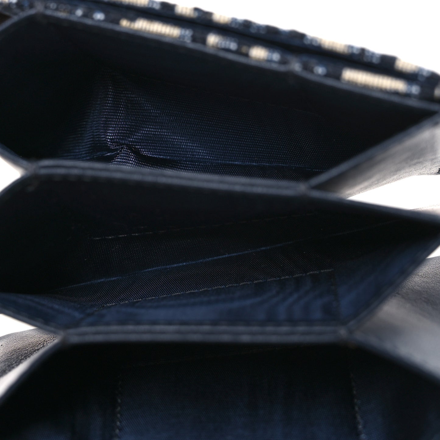 Oblique Saddle 5-Gusset Card Holder Blue