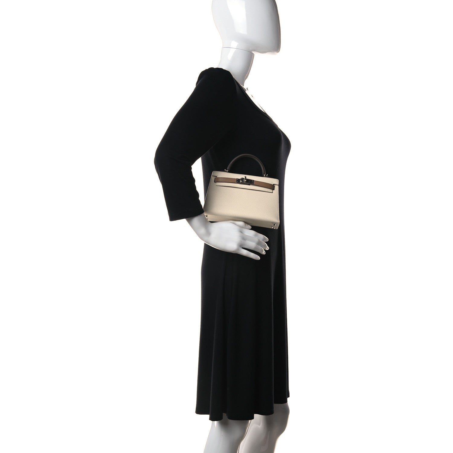 Hermes Epsom Mini Kelly Sellier 20 Nata Chai Gris Meyer 2 of 32