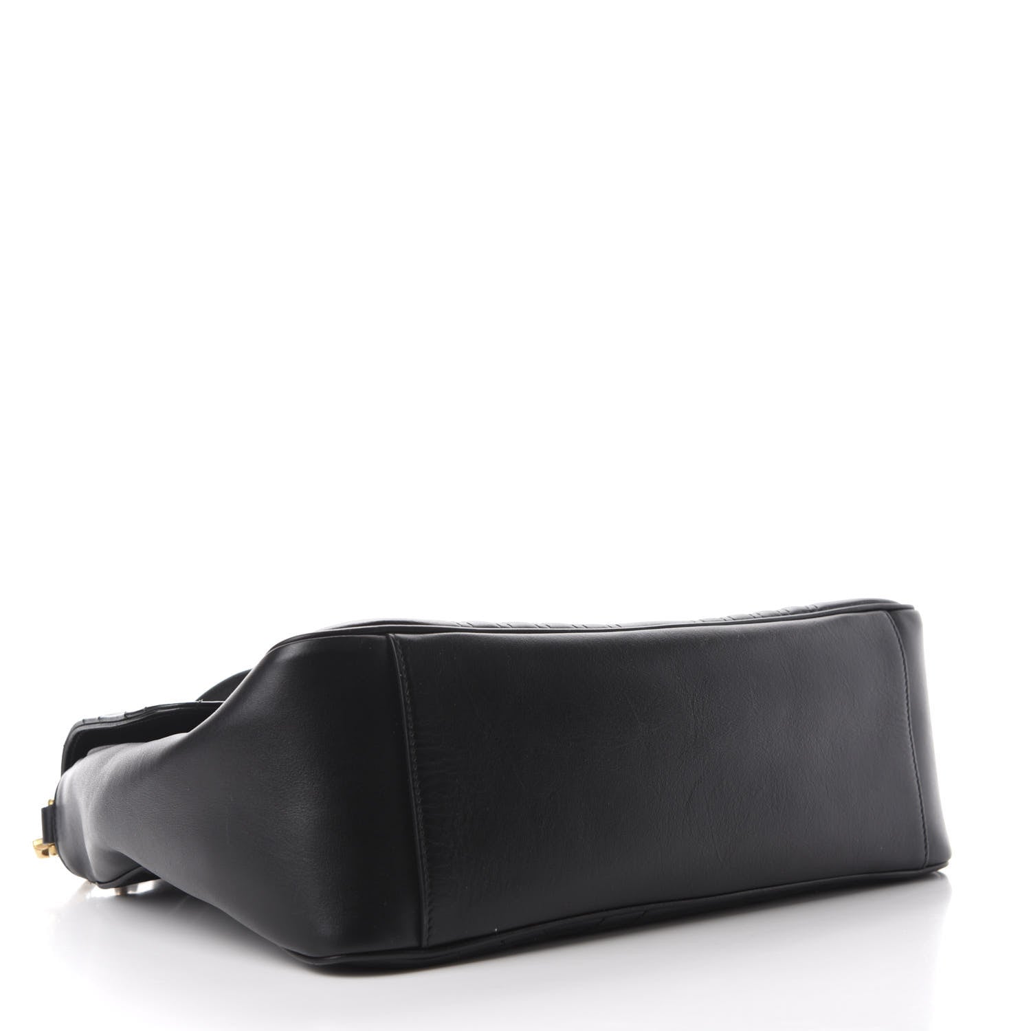 Gucci Calfskin Matelasse Medium GG Marmont Top Handle Shoulder Bag Black 4 of 14