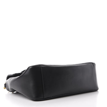 Gucci Calfskin Matelasse Medium GG Marmont Top Handle Shoulder Bag Black 4 of 14