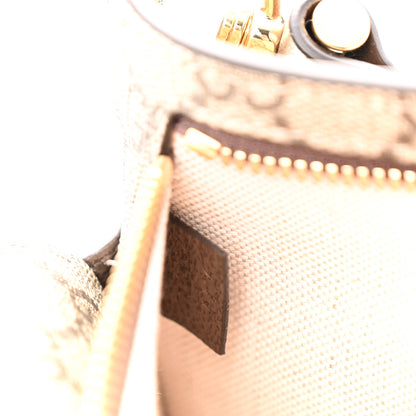 Gucci GG Supreme Monogram Textured Dollar Calfskin Blondie Belt Bag Beige Ebony New Acero 7 of 10