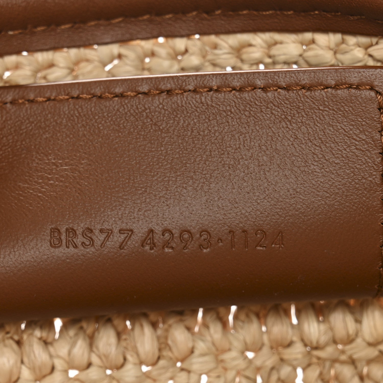 Saint Laurent Raffia Calfskin Gaby Crossbody Bag Natural Brick 7 of 11