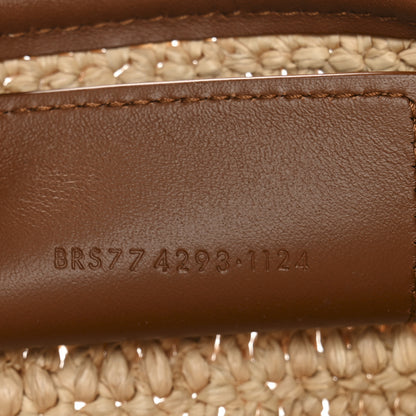Saint Laurent Raffia Calfskin Gaby Crossbody Bag Natural Brick 7 of 11