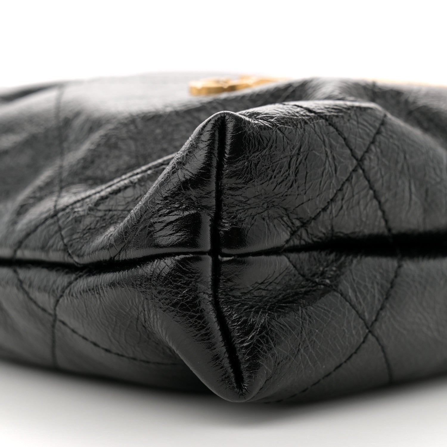 Chanel Shiny Crumpled Calfskin Quilted Pearl Mini Chanel 22 Black 9 of 10