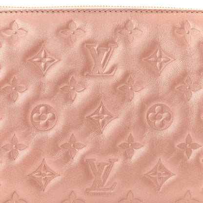Louis Vuitton Metallic Lambskin Embossed Monogram Coussin BB Pink Gold 7 of 10