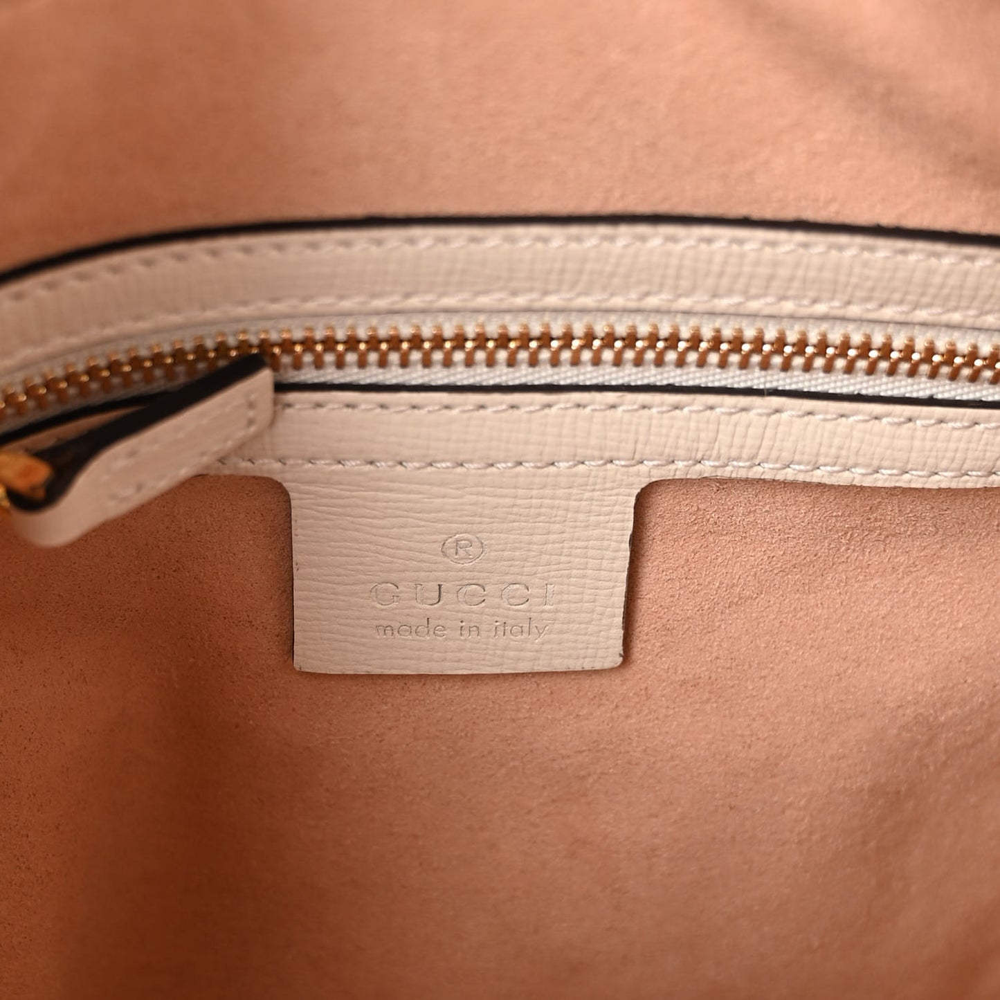 GG Supreme Monogram Small Horsebit 1955 Shoulder Bag Beige Mystic White