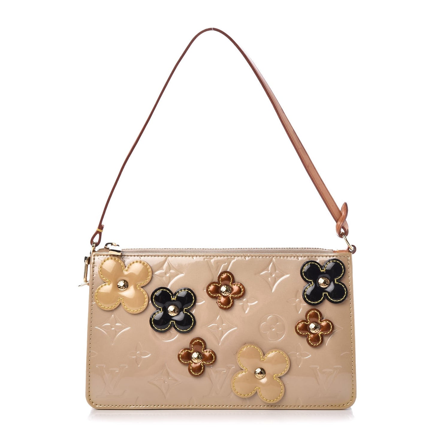 Vernis Lexington Fleurs Pochette Beige